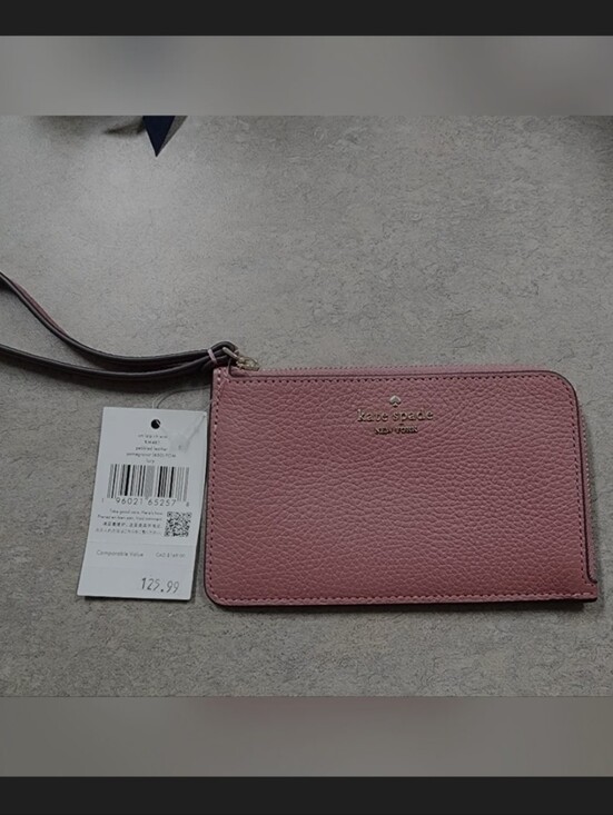 kate spade Handbags - kate spade New York Pink Pebbled Leather Wristlet
